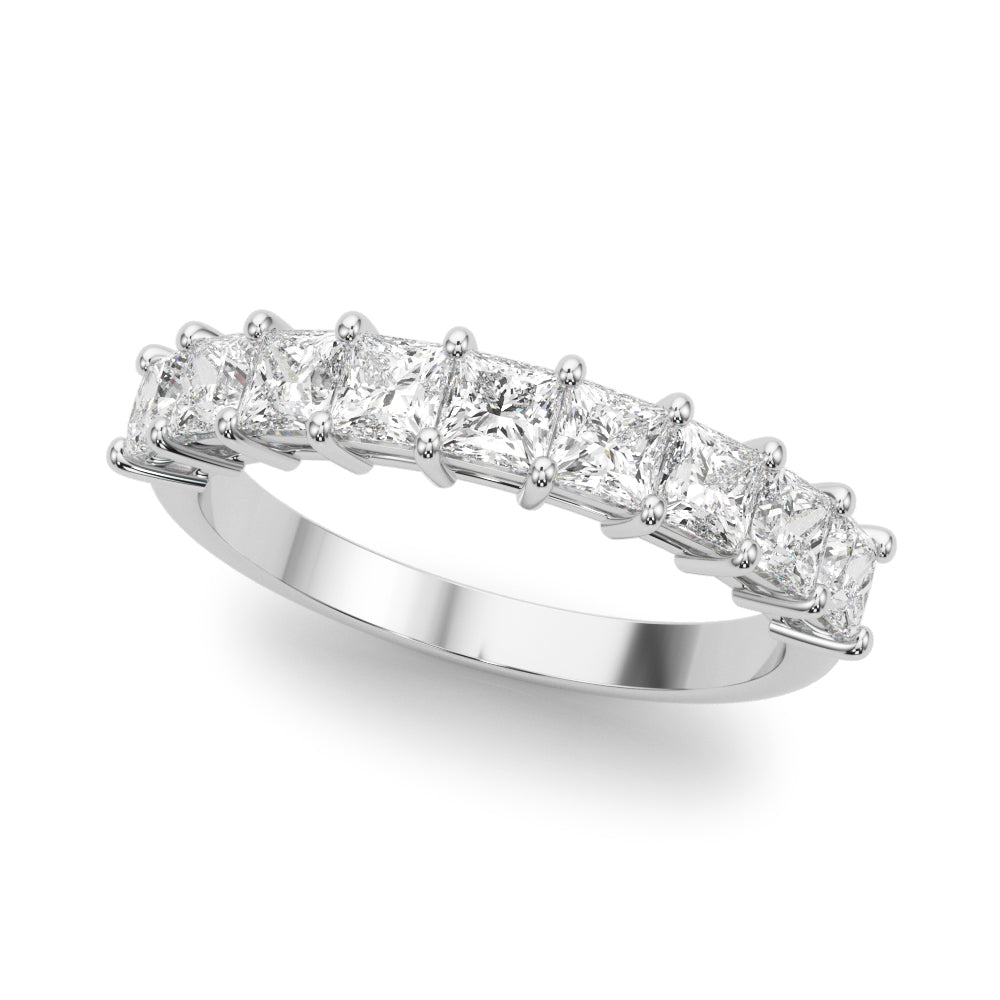 Platinum White 7/8 ct Square Diamond Ring