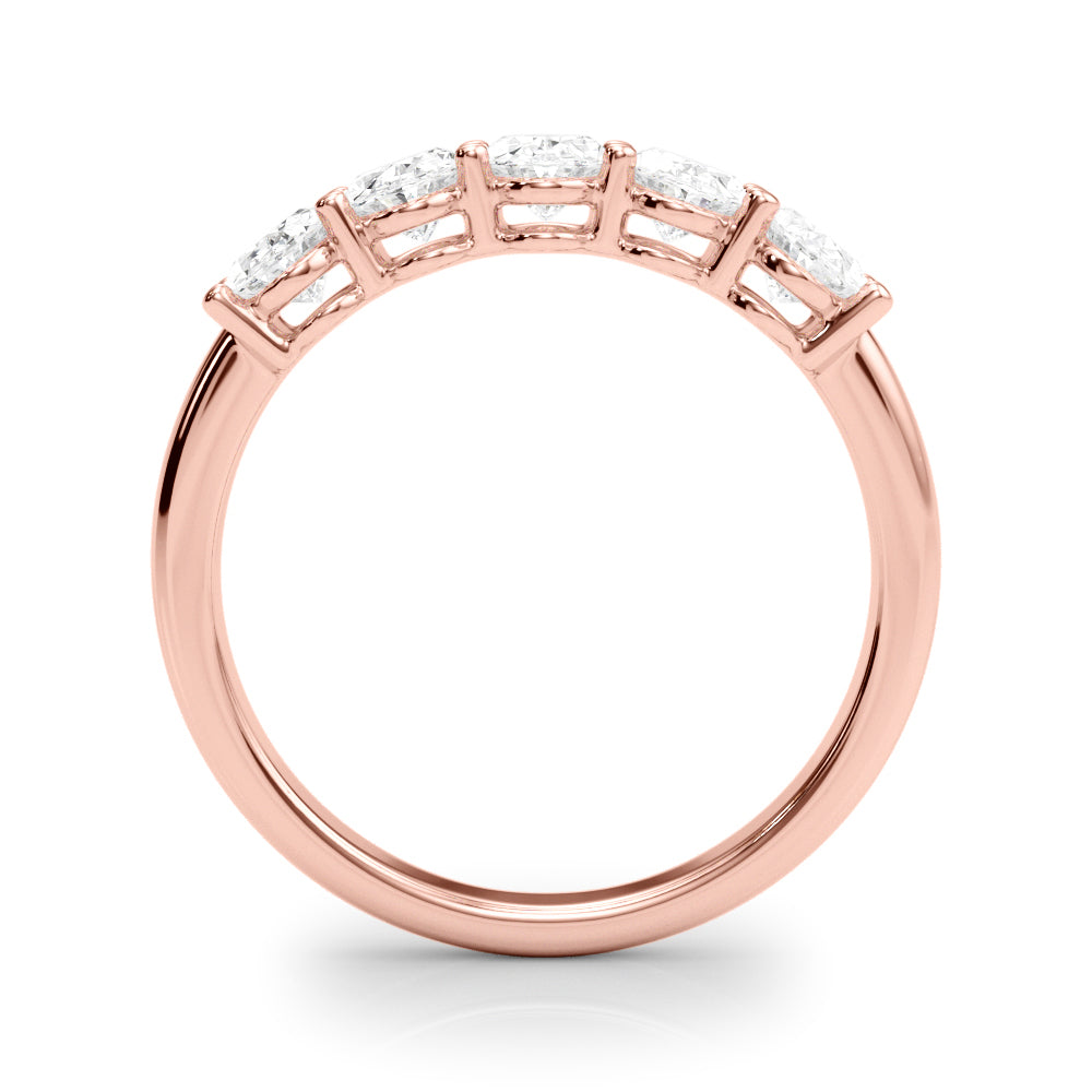 14K Rose Gold Oval Diamond Engagement Ring