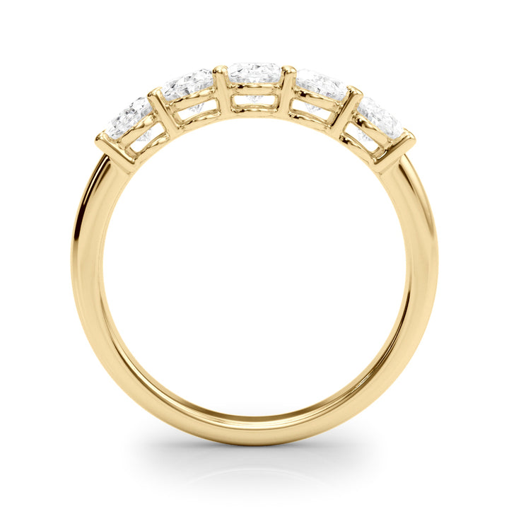 14K Yellow Gold Oval Diamond Wedding Ring