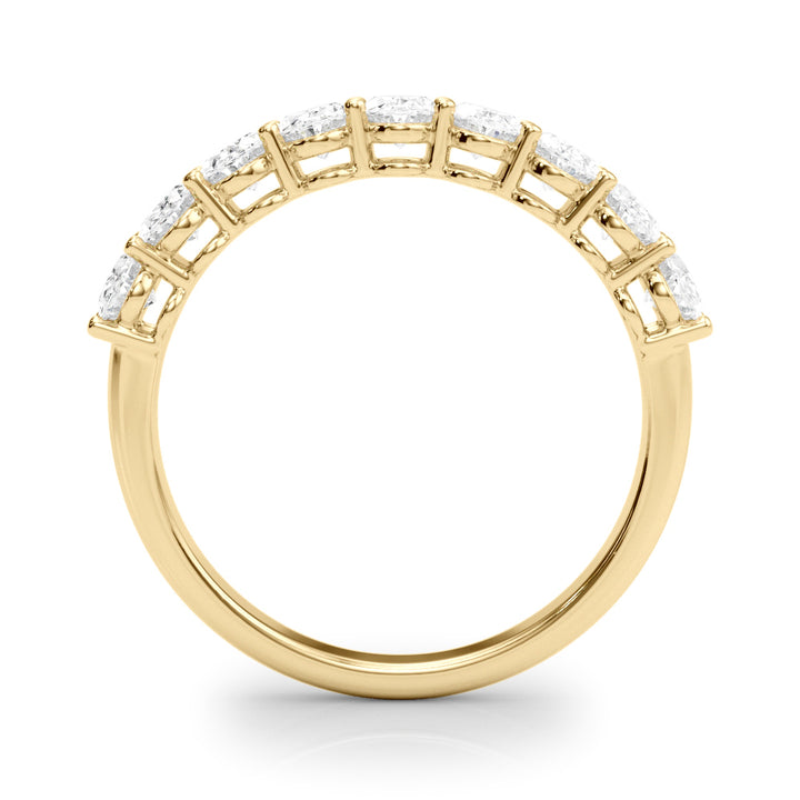 18K Yellow Gold Oval Diamond Wedding Ring