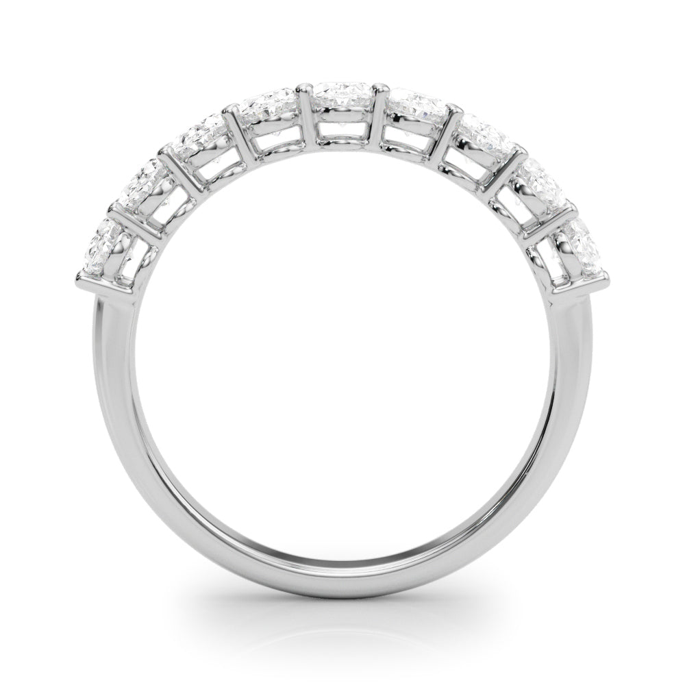 14K White Gold Oval Diamond Engagement Ring