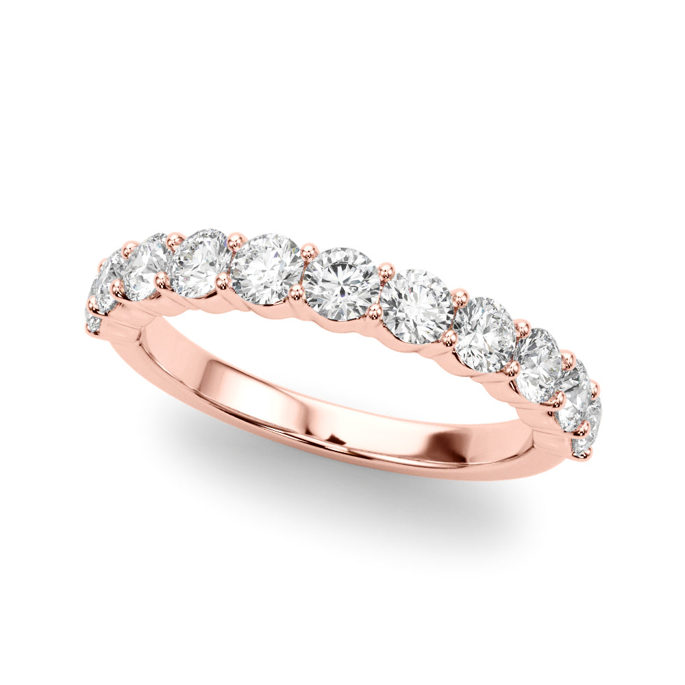18K Rose Gold Diamond Wedding Ring