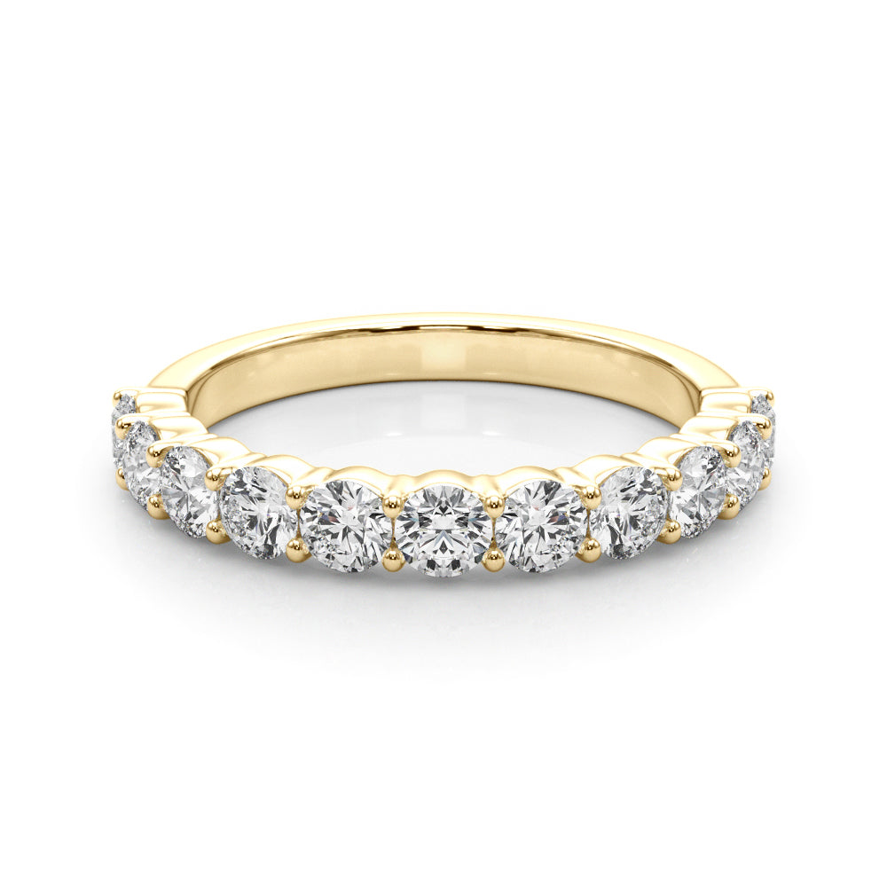 18K Yellow Gold Lab Diamond Straight Band