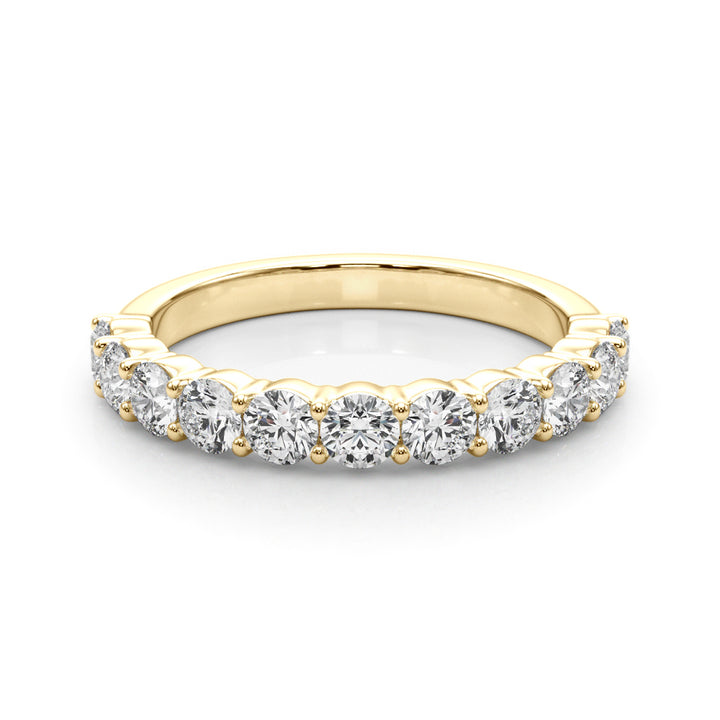18K Yellow Gold Lab Diamond Straight Band