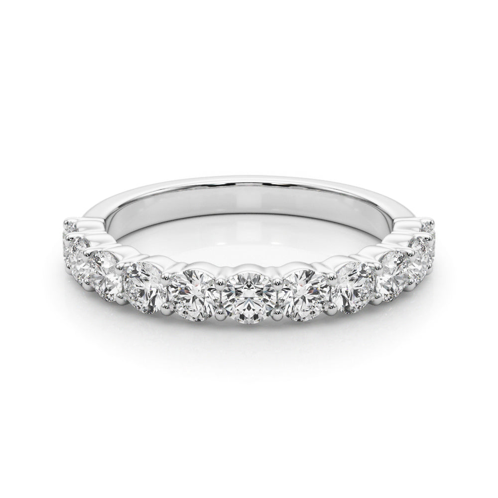 18K White Gold Diamond Shared Prong Band