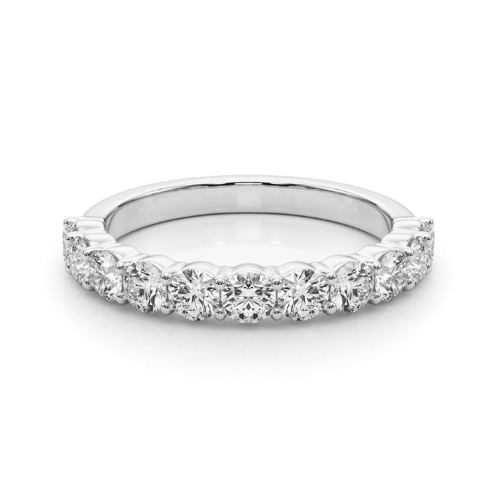18K White Gold Diamond Shared Prong Band