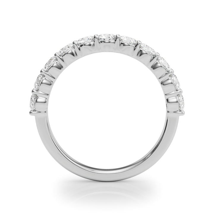 Platinum White Diamond Shared Prong Band