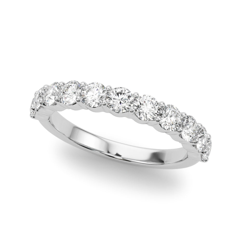 Platinum White Diamond Shared Prong Band