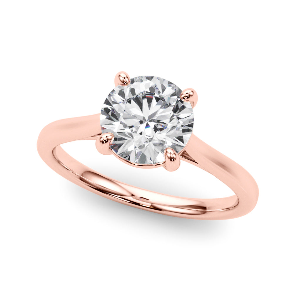 Rose Gold 1CT Lab Diamond Solitaire Pendant