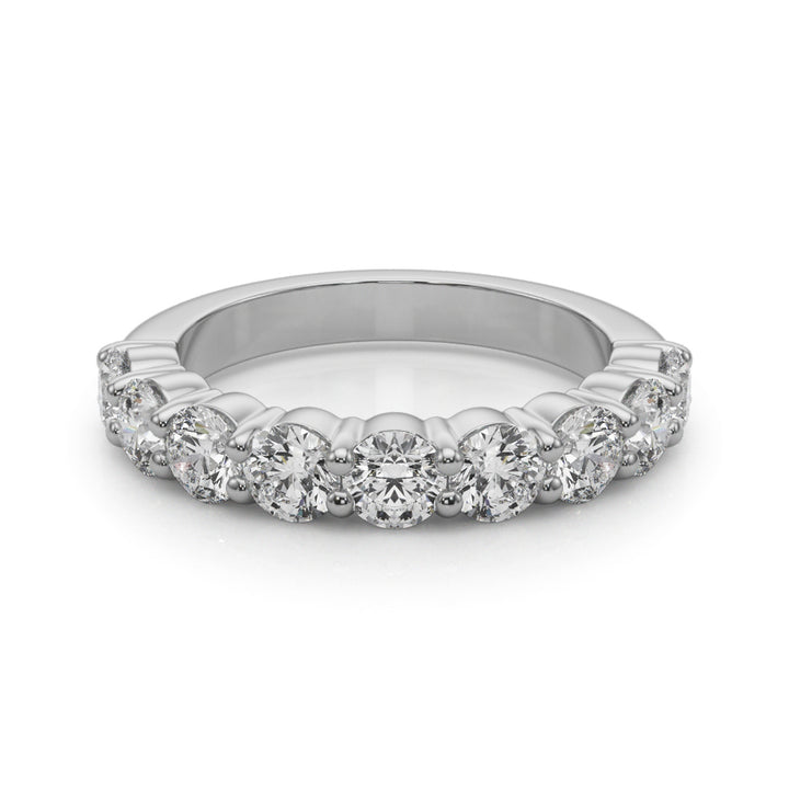 White 14K Gold 9-Stone Lab Diamond Ring