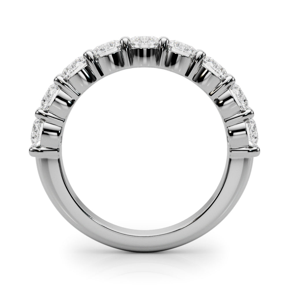 White 14K Gold 9-Stone Lab Diamond Ring