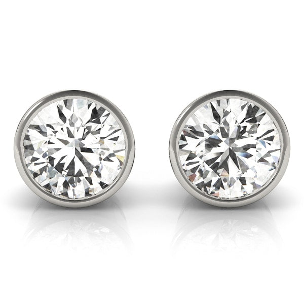 0.1CT TPRED BEZEL EARRINGS Complete per pair.