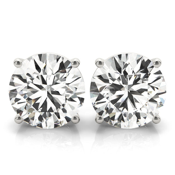 0.1CT Lab Diamond 14K White Gold Stud Earrings