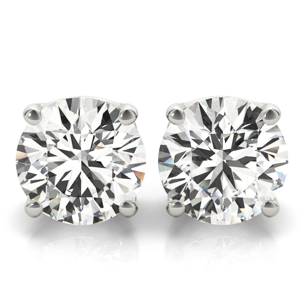 14K White Gold Lab Diamond Stud Earrings 0.05CT
