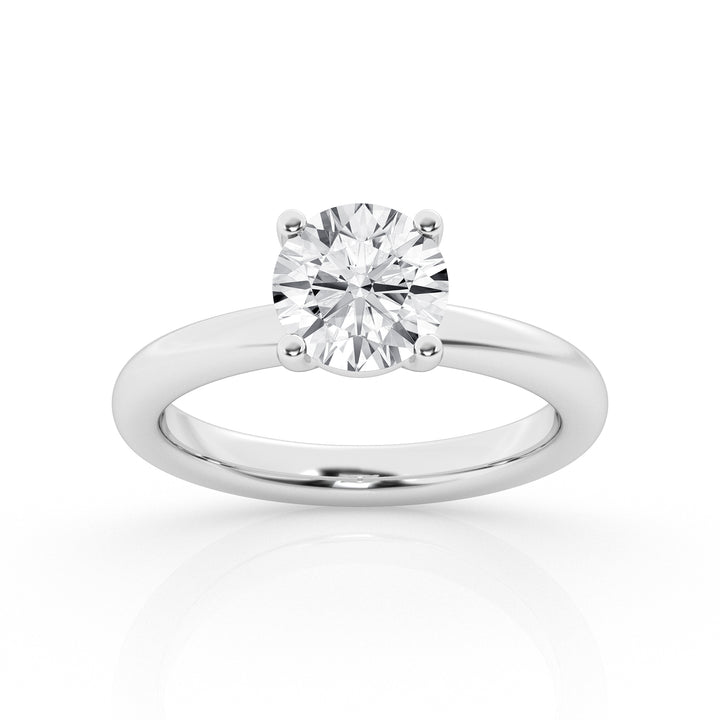Brilliant 4ct Lab Diamond Solitaire Ring in 14K White Gold