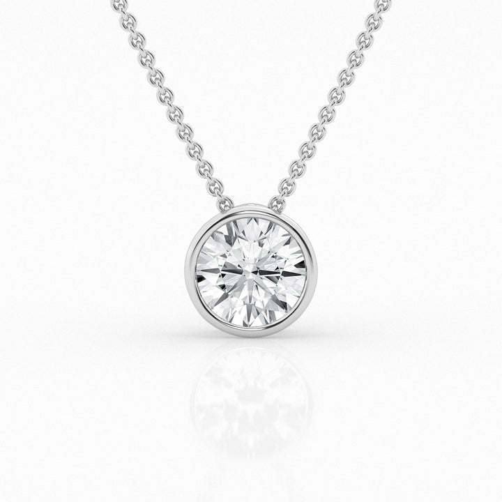 2 ct Round Centre Stone - Bezel Pendant