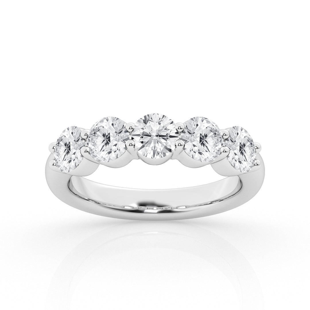 5.00 cttw - Round - 5 Stone Engagement Ring