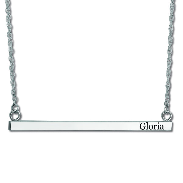 Personalized Bar Necklace in Premium Metals