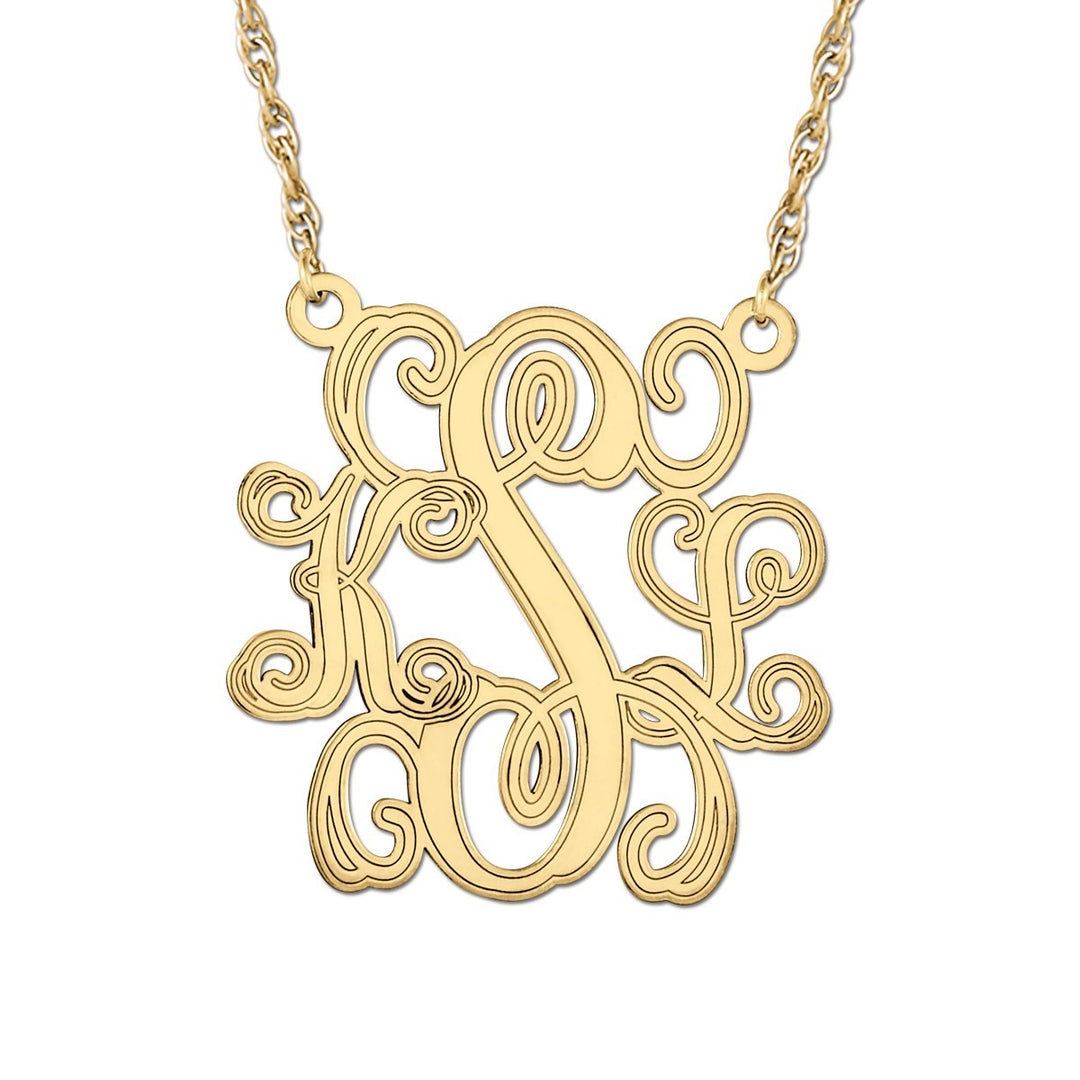 14K Yellow Gold Personalized Fashion Pendant