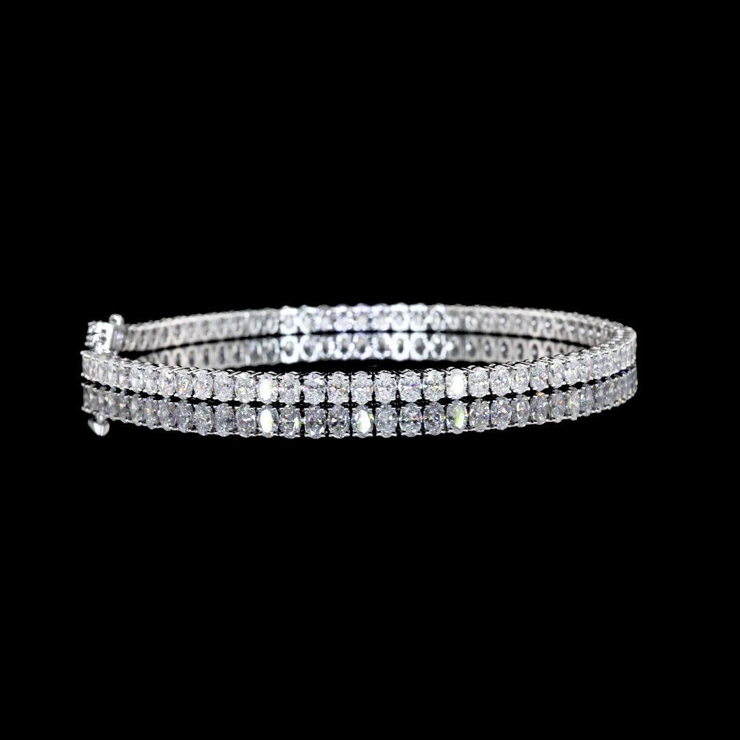 14K WHITE GOLDTennis Necklace