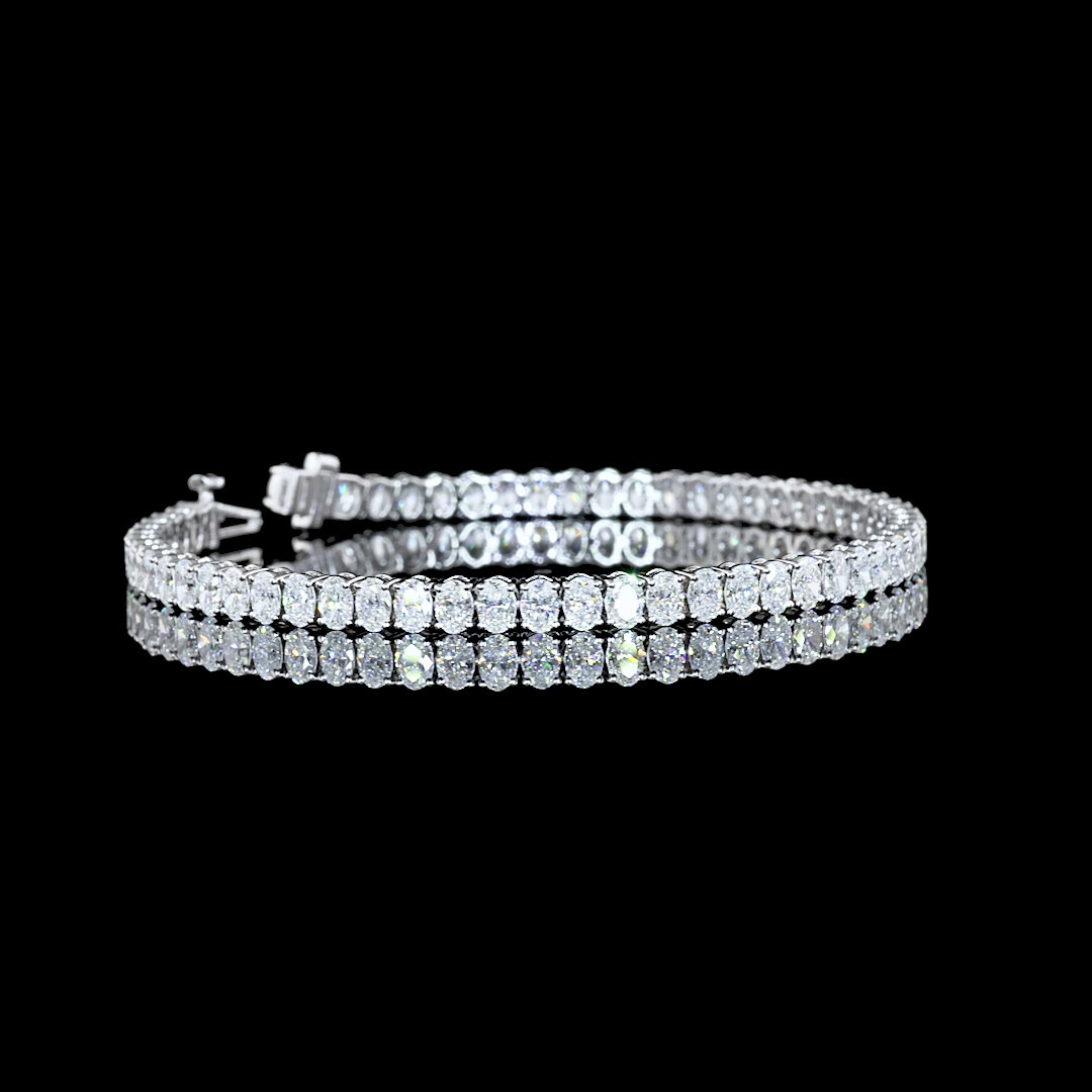 14K WHITE GOLDTennis Necklace