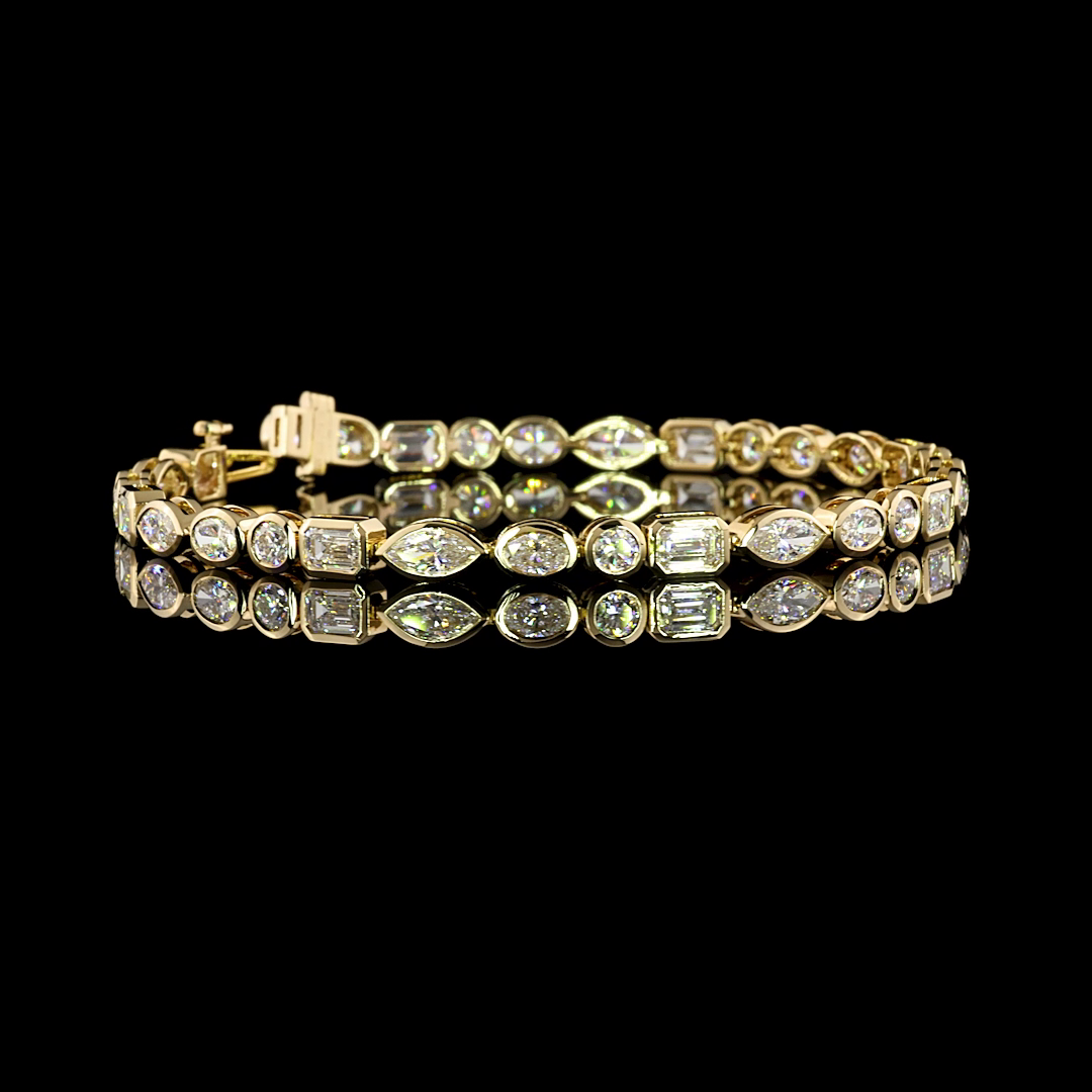 14K YELLOW GOLDTennis Necklace