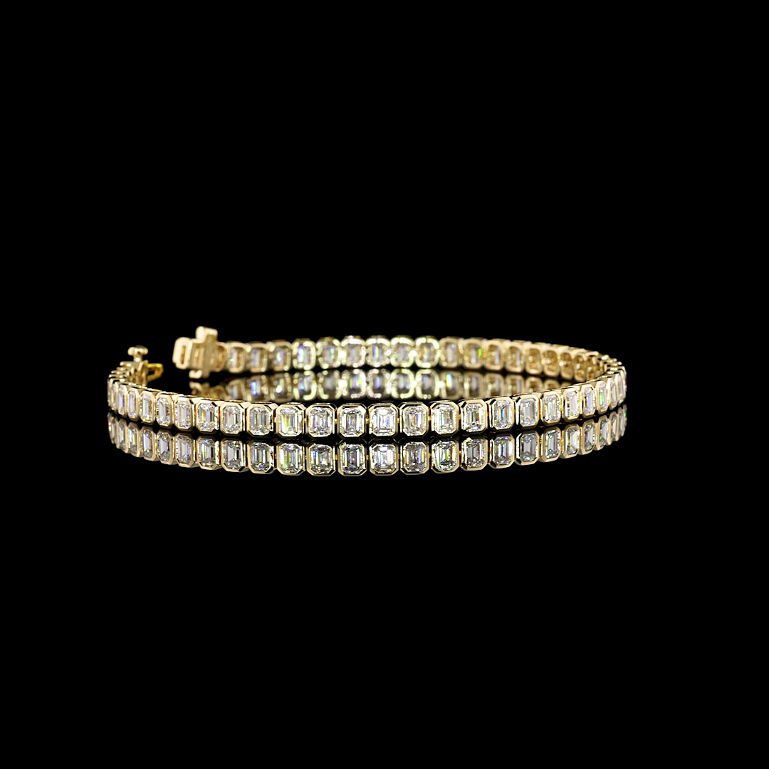 14K YELLOW GOLDTennis Necklace