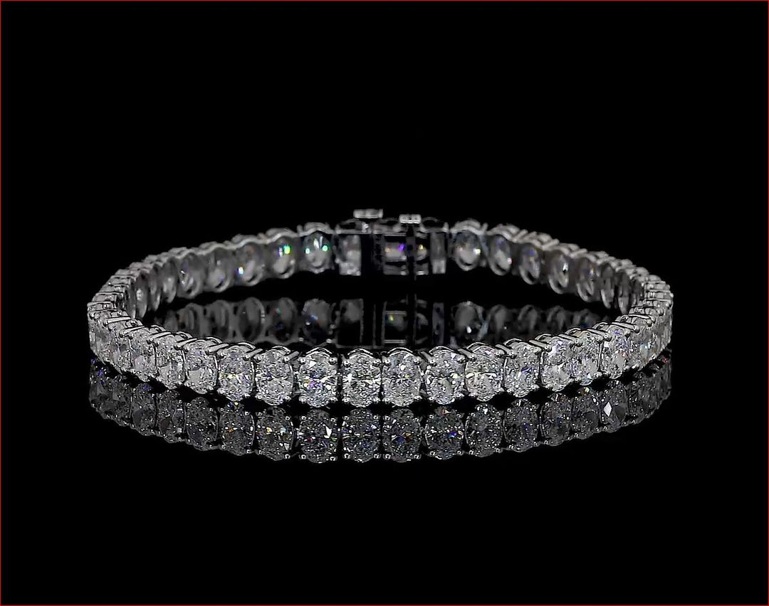 14K WHITE GOLDTennis Necklace