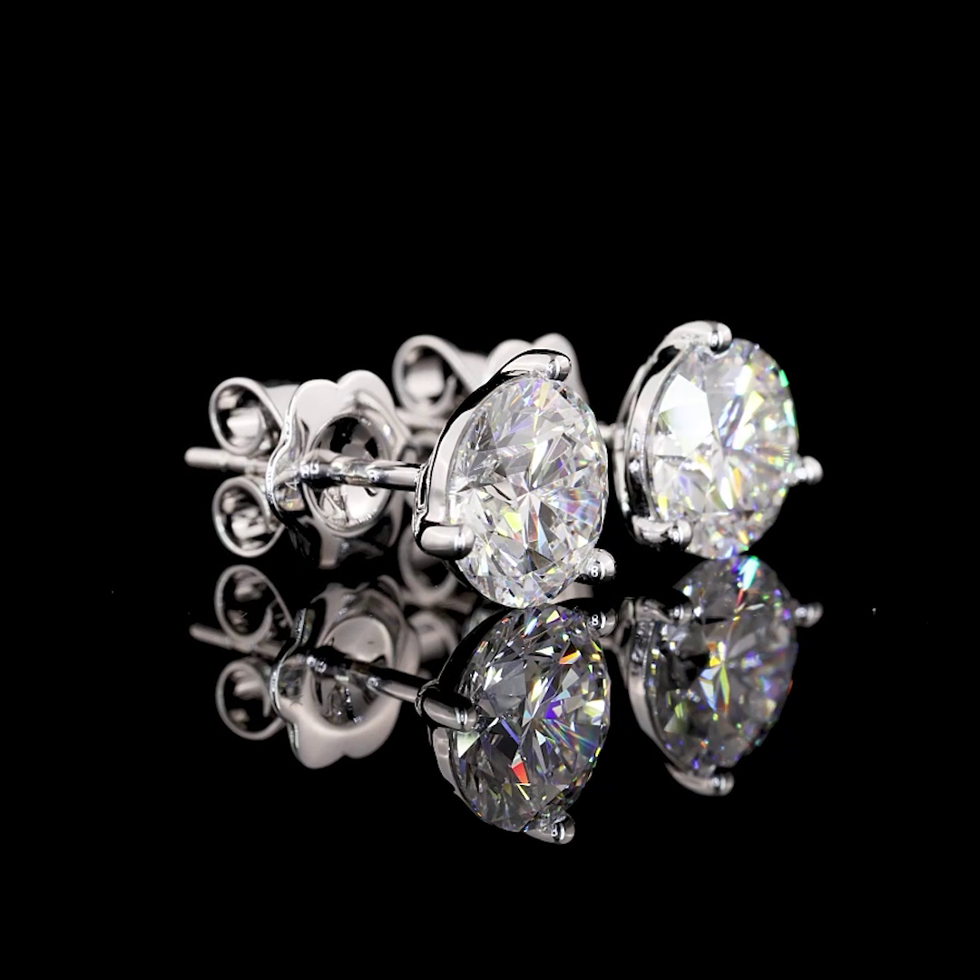 14K WHITE GOLDMartini Earrings