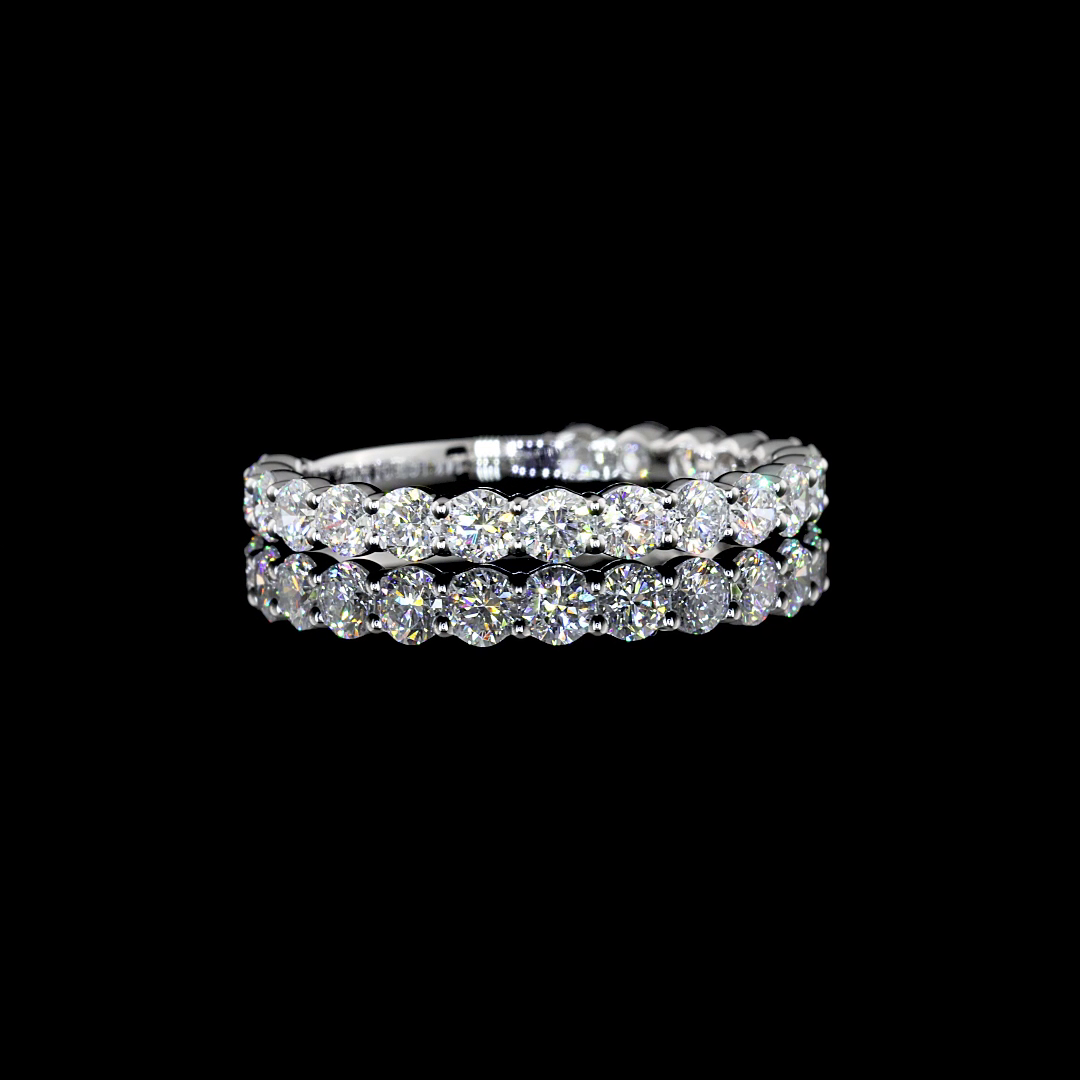 14K WHITE GOLDEternity Band Ring