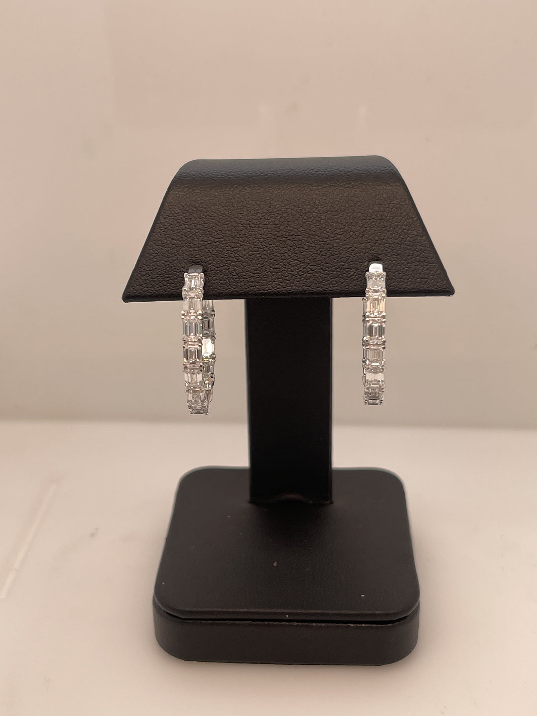 14K WHITE GOLDHoops Earrings