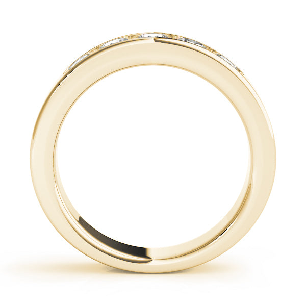 14K Yellow Gold Multi-Diamond Wedding Band