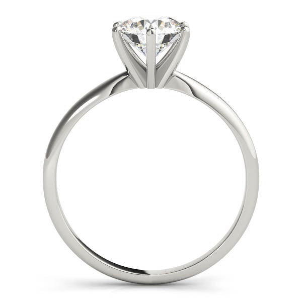 14K White Gold 0.12 CT Round Diamond Engagement Ring
