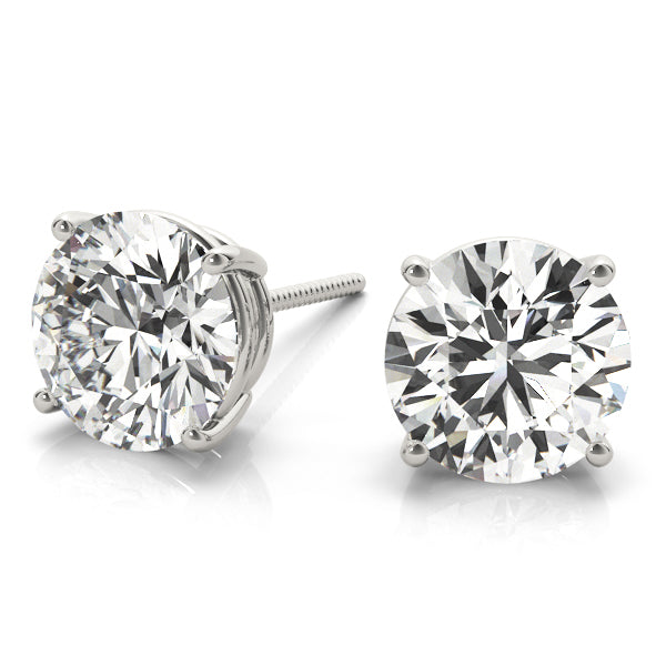 0.1CT Lab Diamond 14K White Gold Stud Earrings