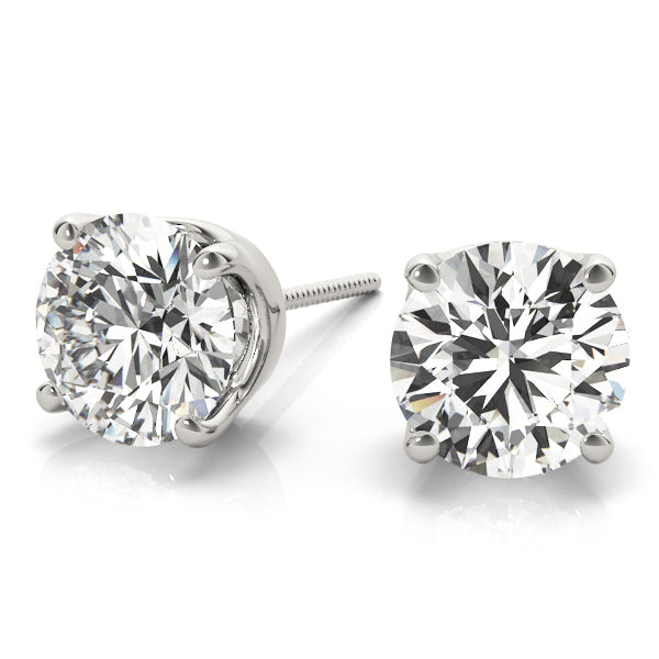 14K White Gold Lab Diamond Stud Earrings 0.05CT