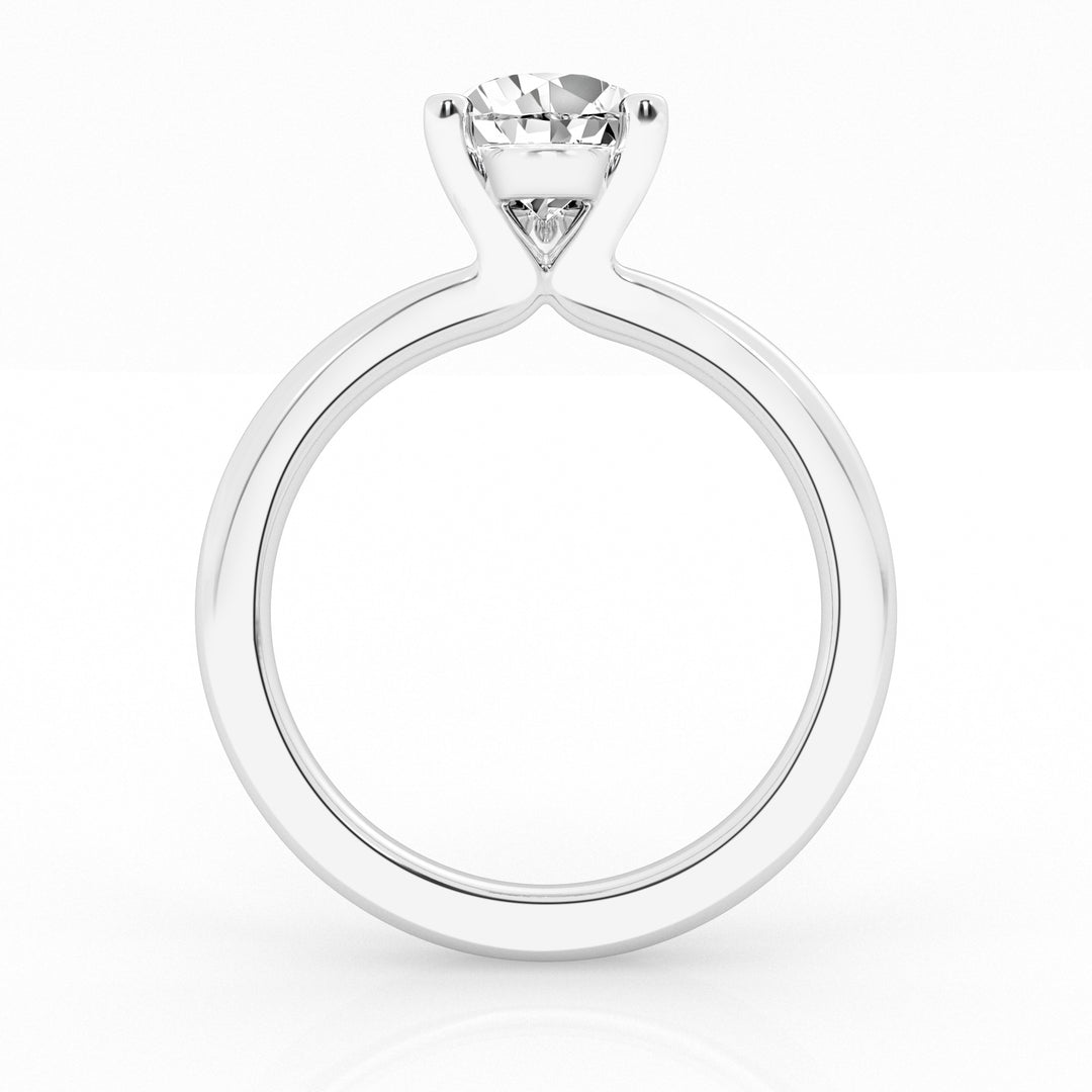 14k White Gold Pear Solitaire Engagement Ring