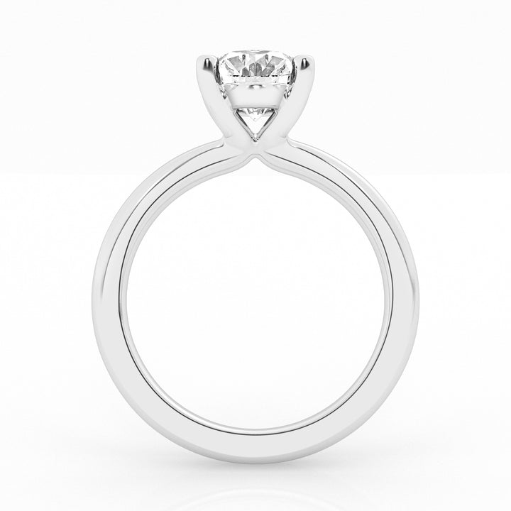 14K White Gold 1.5ct Oval Lab Diamond Solitaire Ring