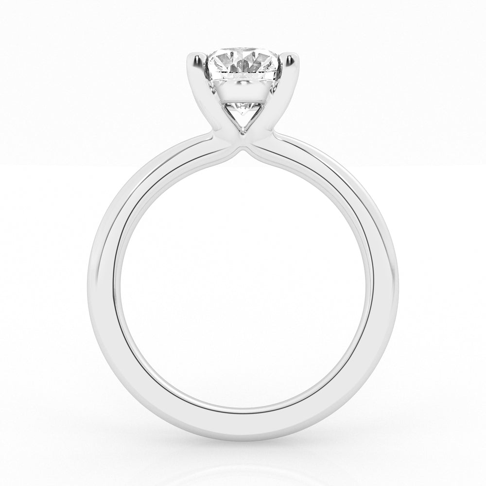 Timeless 1ct Oval Lab Diamond Solitaire Ring in 14K White Gold