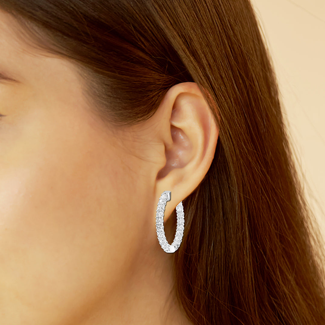 3.00 cttw Gorgeous Hoop Earrings