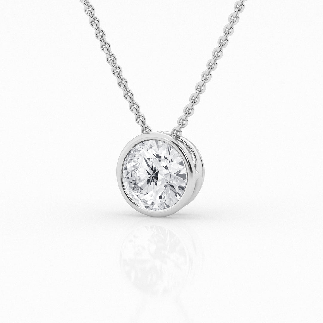 2 ct Round Centre Stone - Bezel Pendant