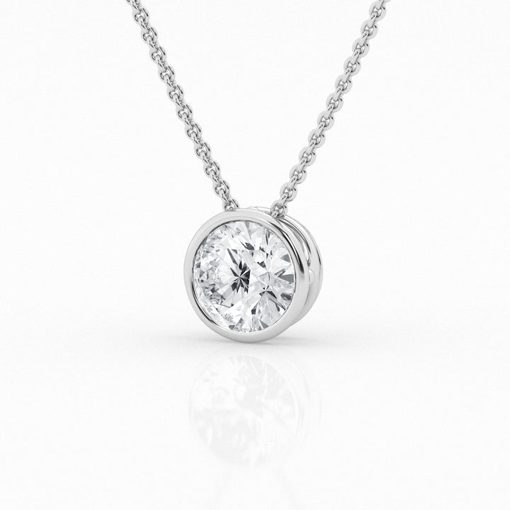 2 ct Round Centre Stone - Bezel Pendant