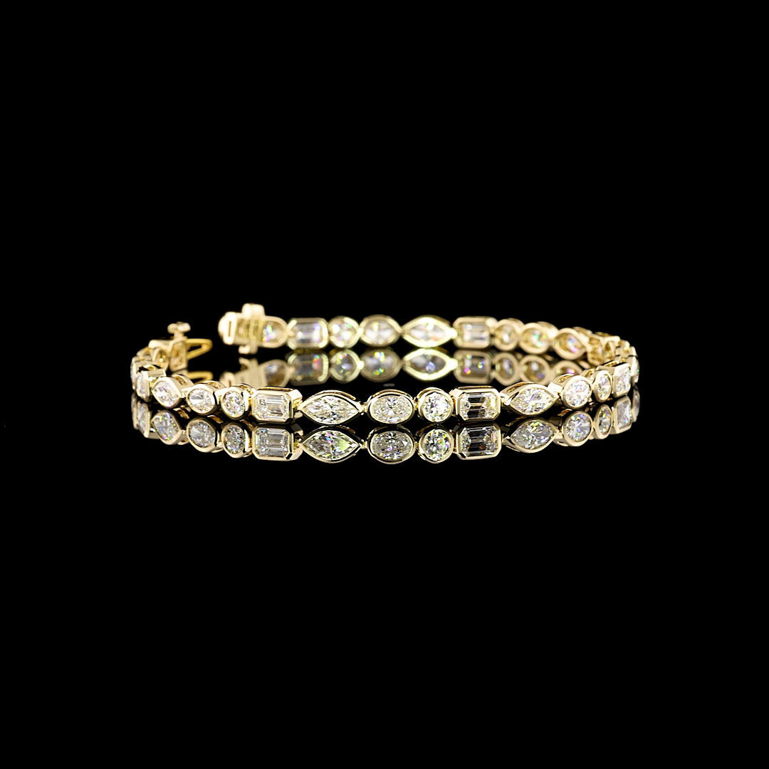 14K YELLOW GOLDTennis Necklace