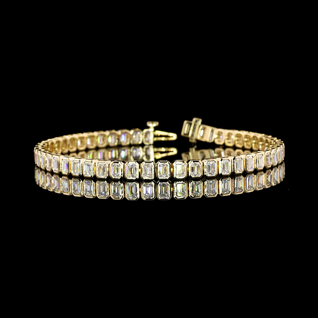 14K YELLOW GOLDTennis Necklace