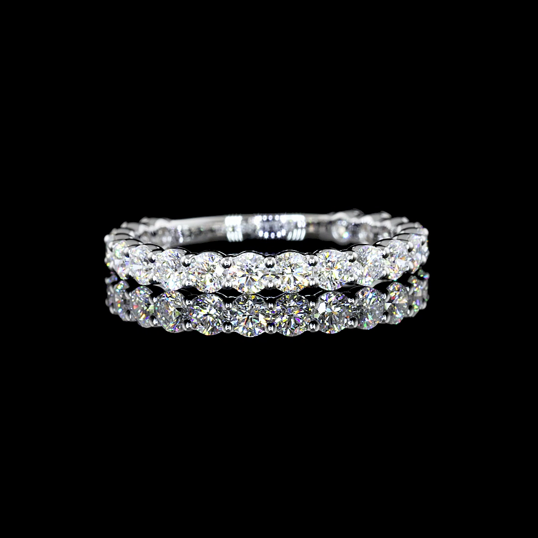 14K WHITE GOLDEternity Band Ring