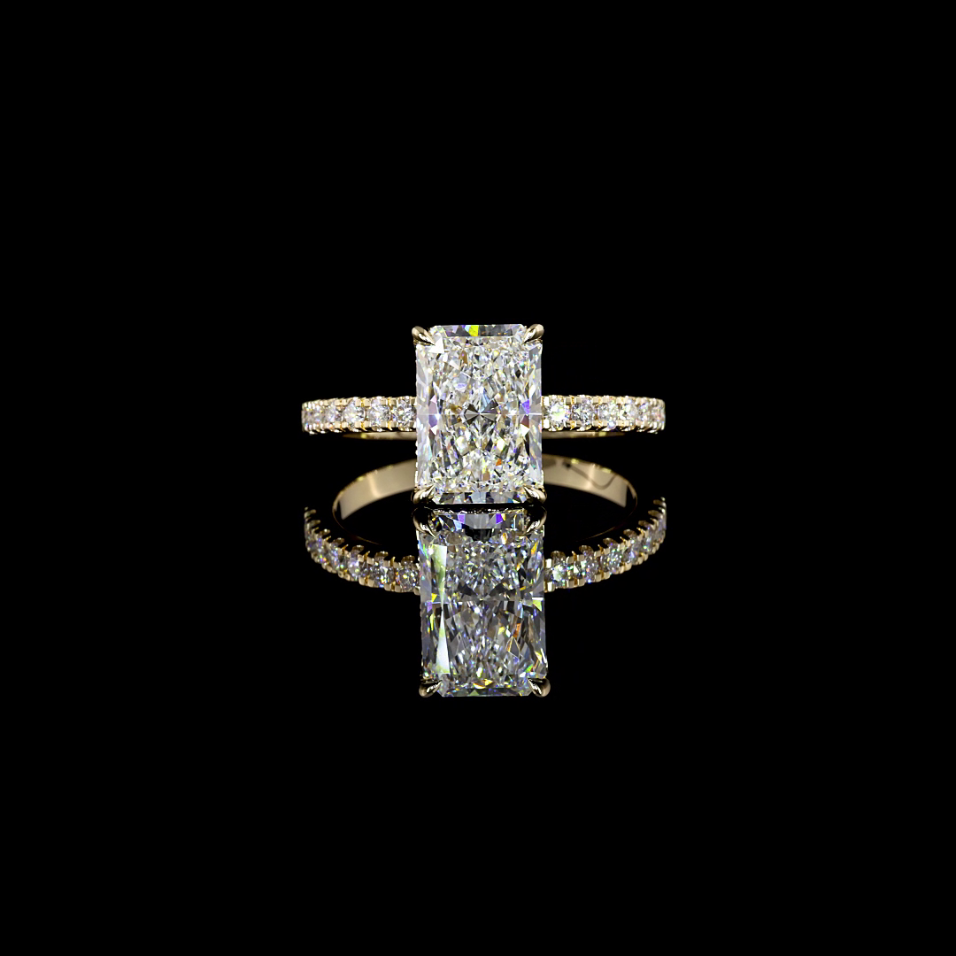 14K YELLOW GOLDHidden Halo Ring