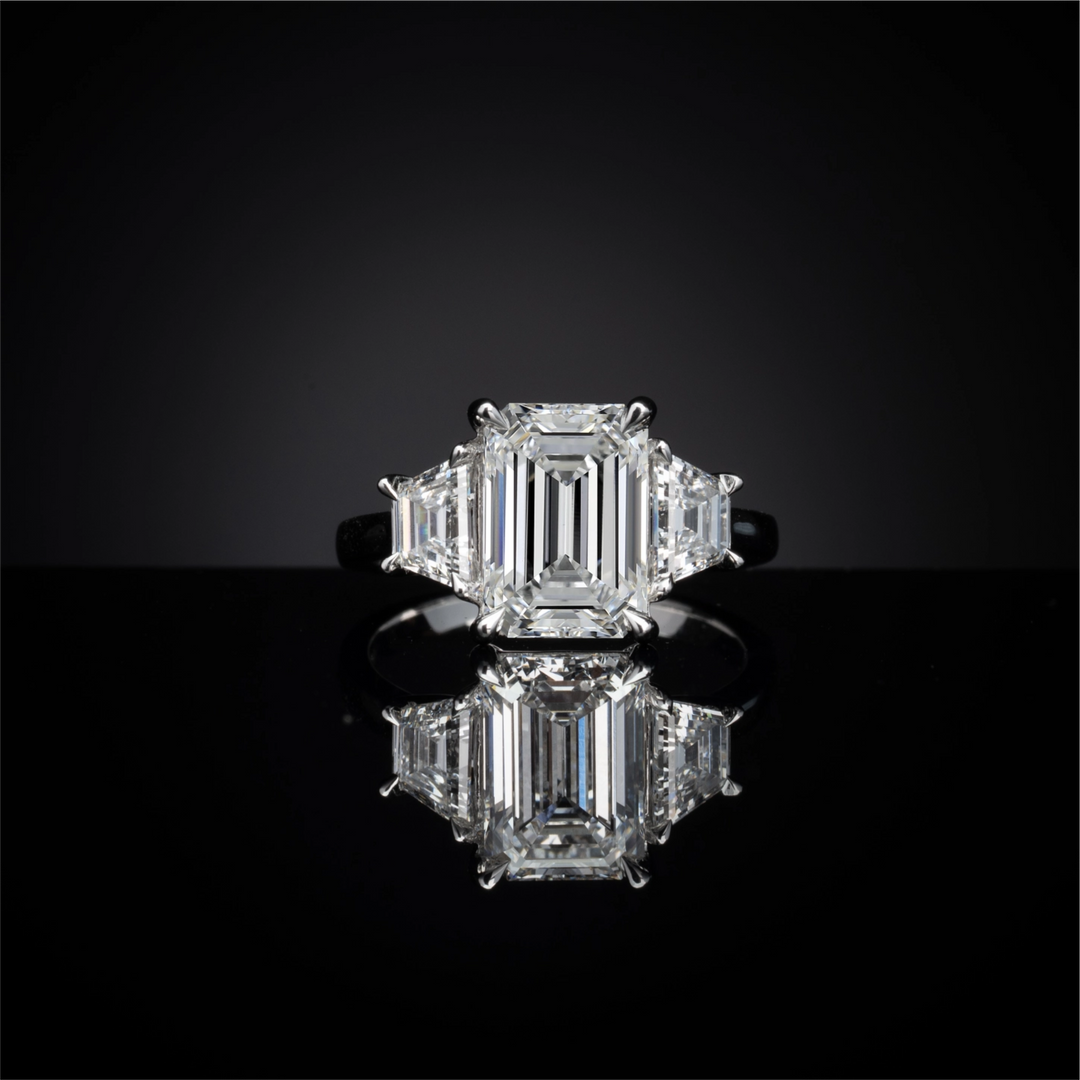 14K WHITE GOLD3 Stones Ring