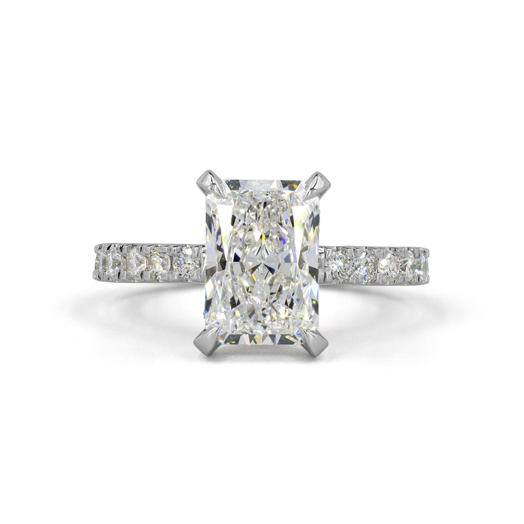 14K WHITE GOLDHidden Halo Ring