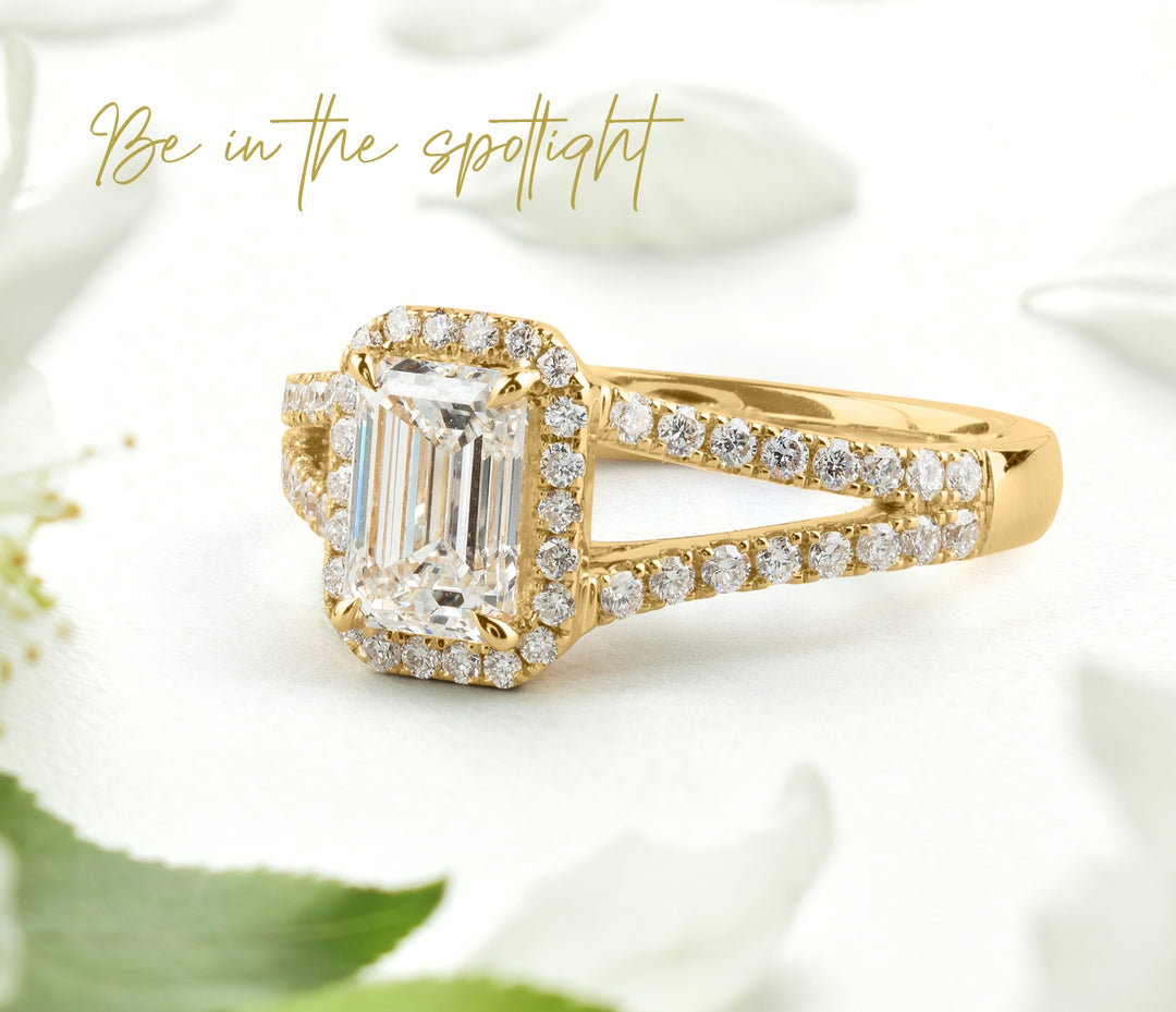 14K YELLOW GOLDSplit Shank Ring