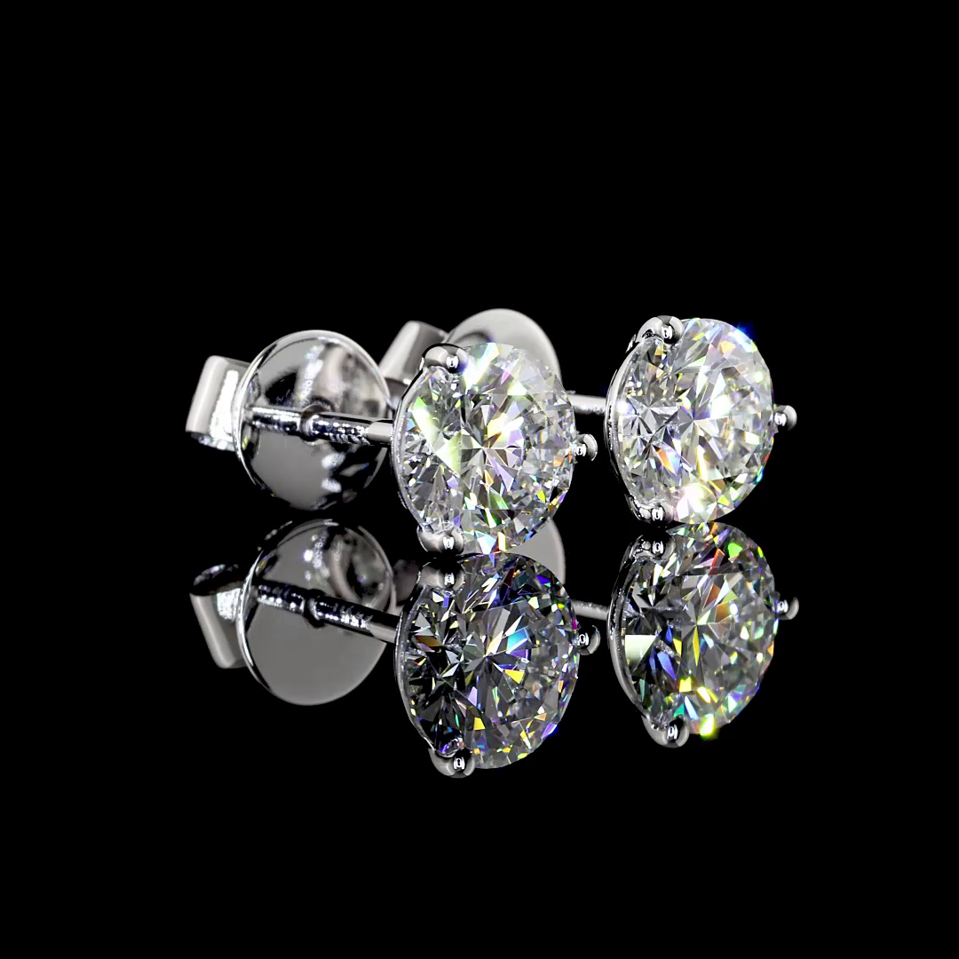 14K WHITE GOLDMartini Earrings